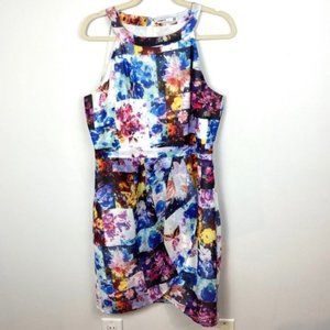 Cooper Street Australia Drape Halter Neck Sheath Dress Womens Size 10 Floral